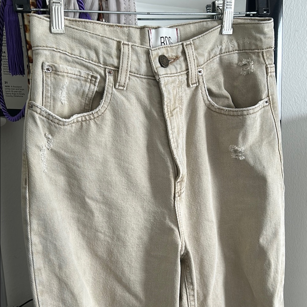 BDG Light Tan Distressed Jeans
